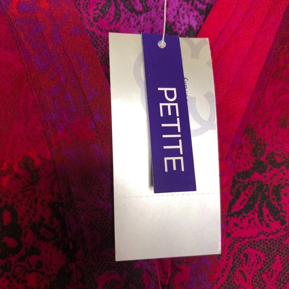 NWT Catherines 2XWP Petite Blouse Top Pink Purple V Neck Longs-sleeve Womens - Picture 8 of 16